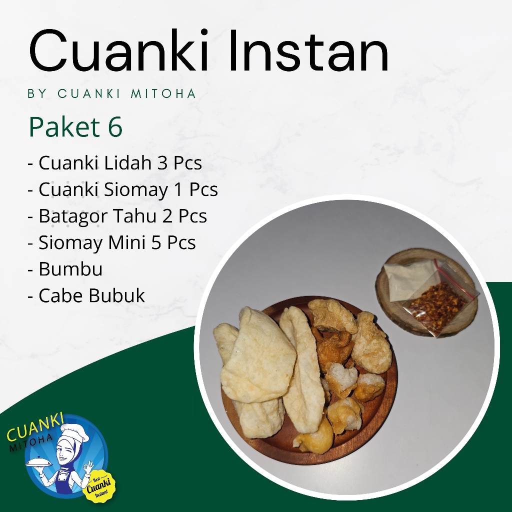 

Cuanki Instan Mitoha Paket 6 Komplit + Bumbu