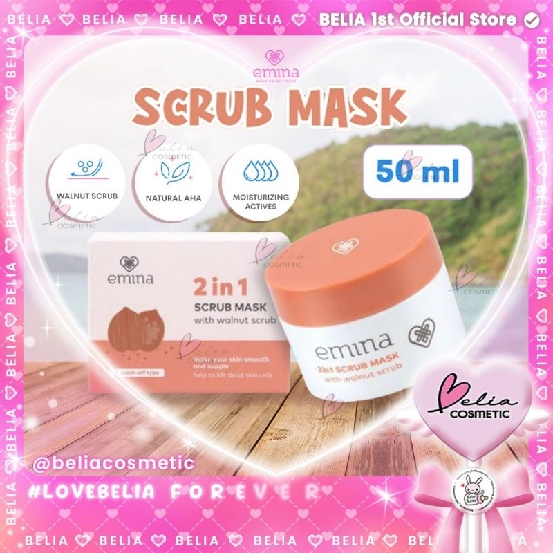 Emina Scrub Mask | Masker Wajah | Scrub Wajah