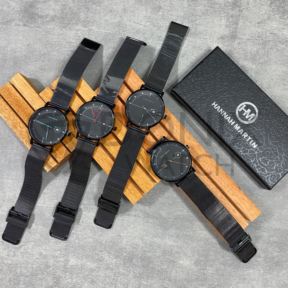 Hannah Martin  - Jangan Tangan Pria Professional - Jam Tangan Cowok Elegan - Jam Tangan Laki-laki Or