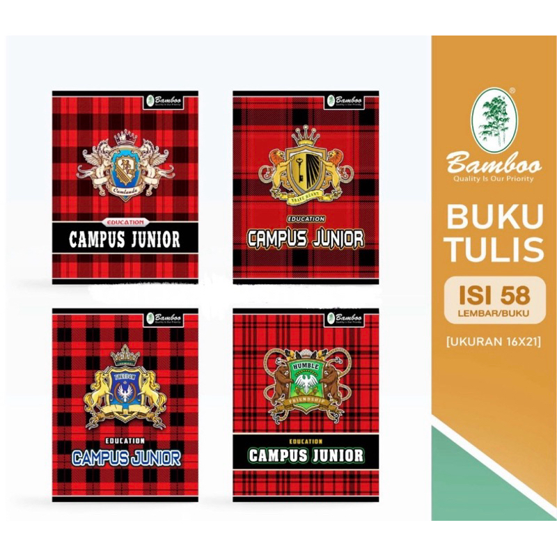 

Buku Tulis Bamboo isi 58 lembar (per 1 pcs )