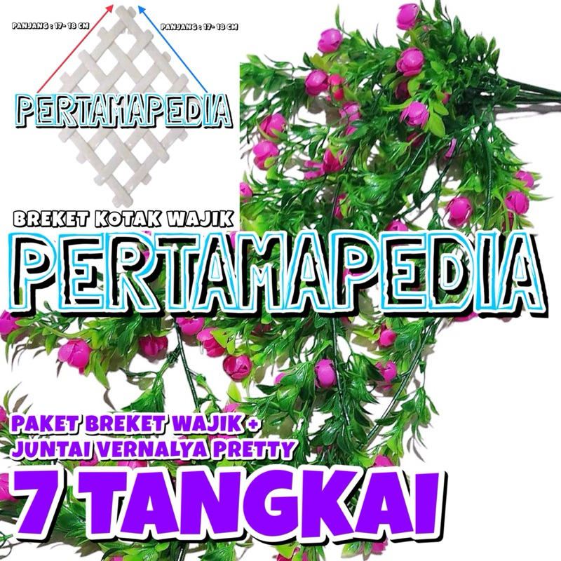 Paket Wajik Breket Juntai Vernalya PRITI/ Bunga Merambat/ Bunga Plastik/ Daun Rambat Plastik/ Daun P