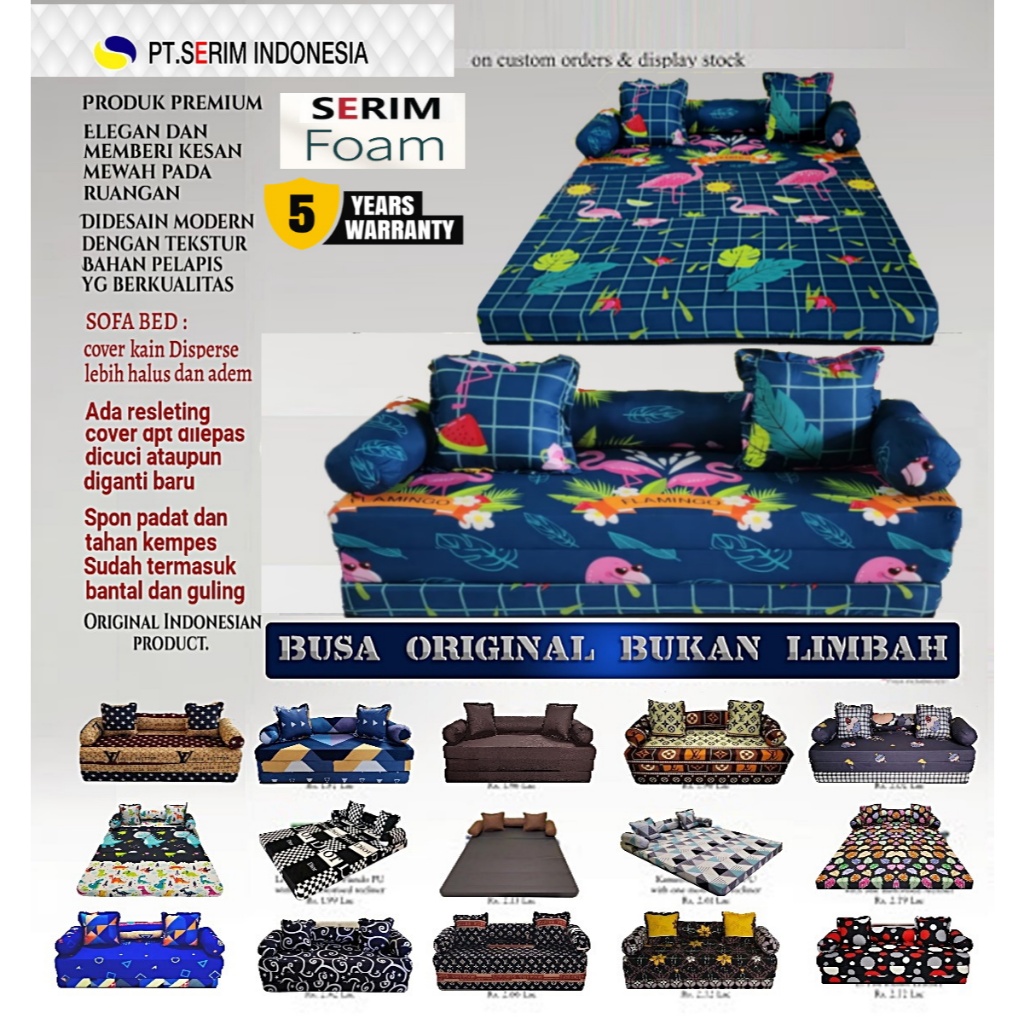 Sofa Bed Karakter Kasur Lipat  Minimalis Murah Untuk Kursi Tamu kasur lipat Busa Tebal