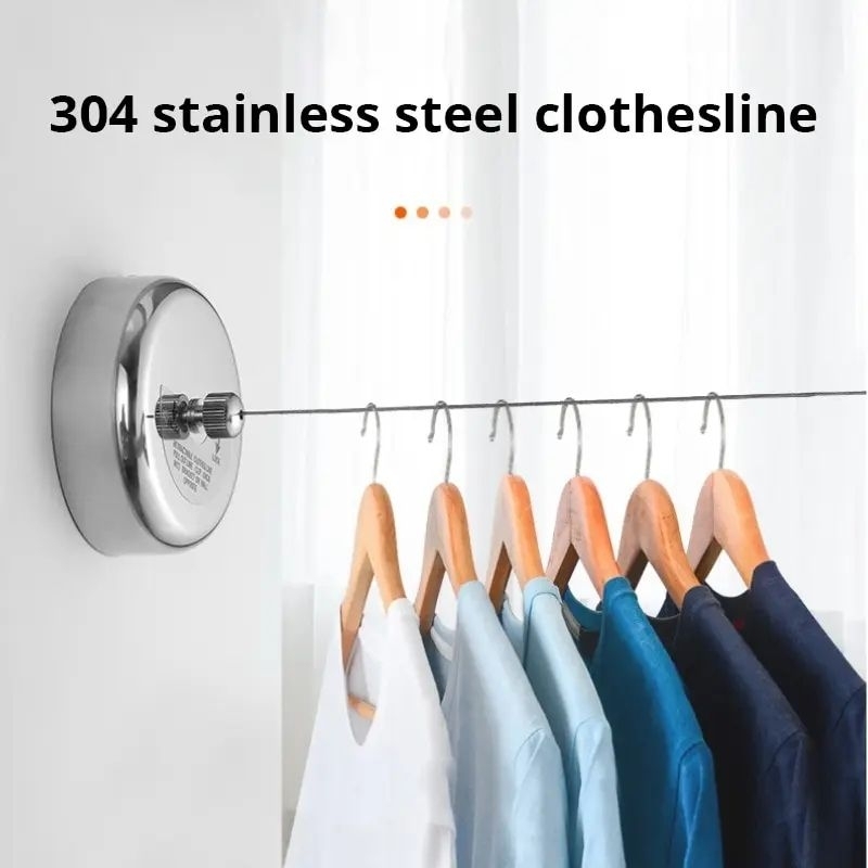Tali jemuran stainless steel 304 Gantungan baju stainless tarik serbaguna praktis/tali jemuran baju