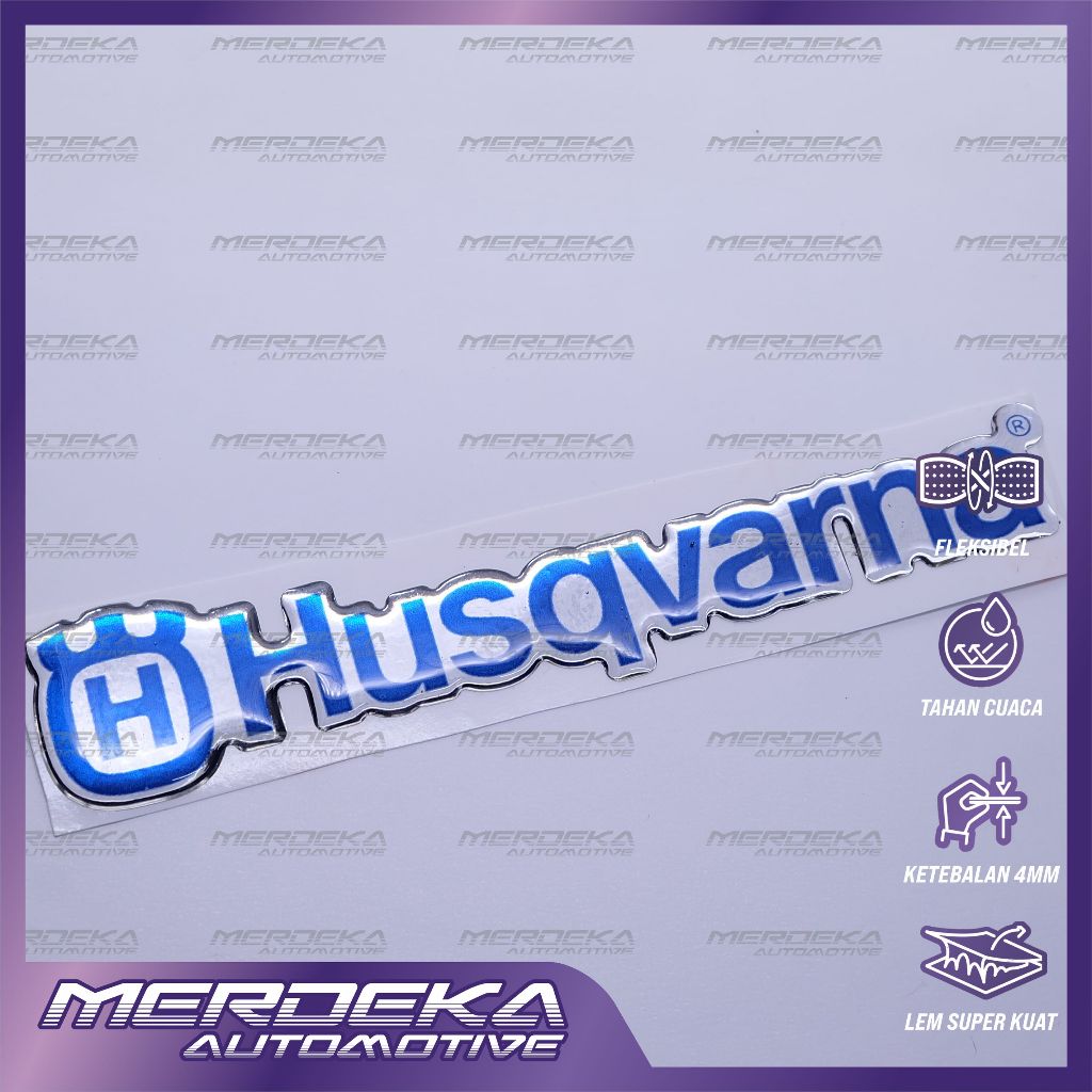 Emblem logo husqvarna / emblem timbul husqvarna / sticker husqvarna / stiker logo husqvarna / emblem