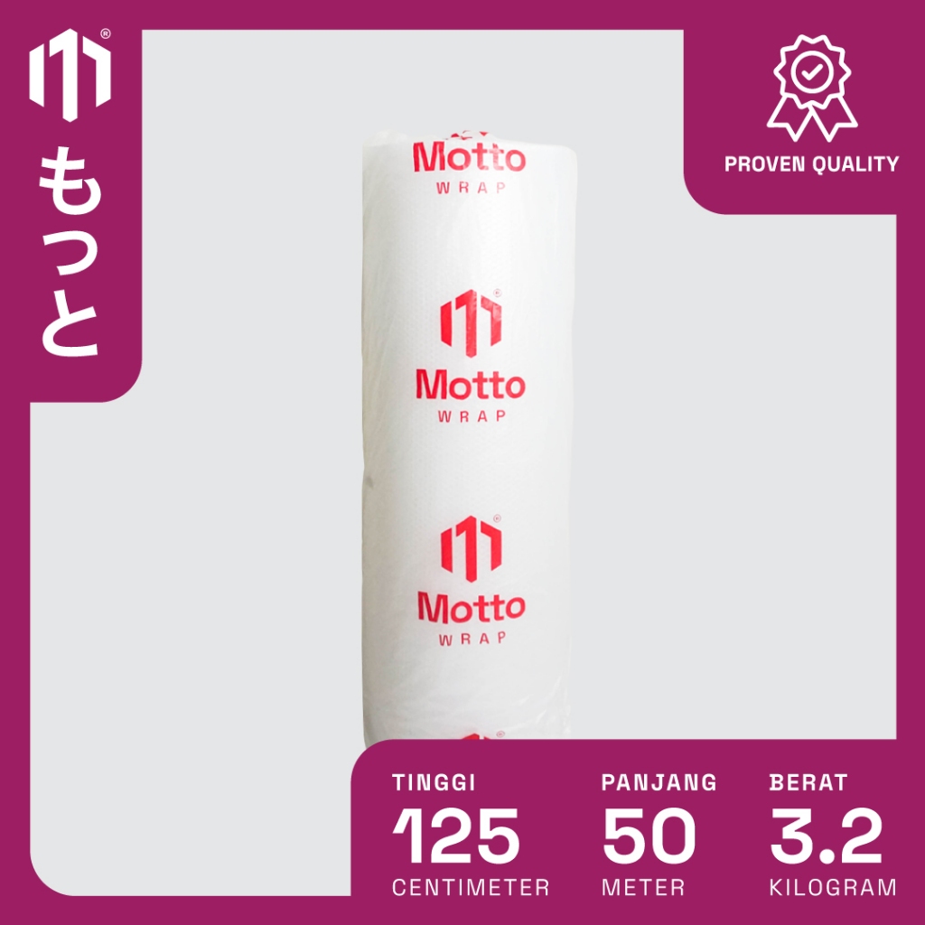 

Bubble Wrap Ultra 125CM X 50M Bening - Dengan Core - Plastik Buble/Bubel Motto