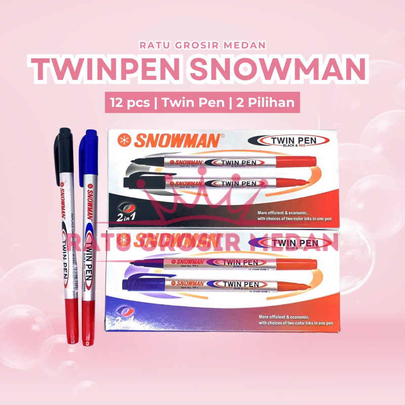 

Twinpen Snowman 12 pcs / kotak