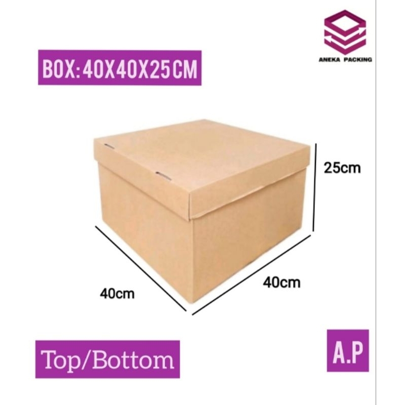

Box 40x40x25cm/Kardus/Top Bottom/Hampers/Boneka/Buah