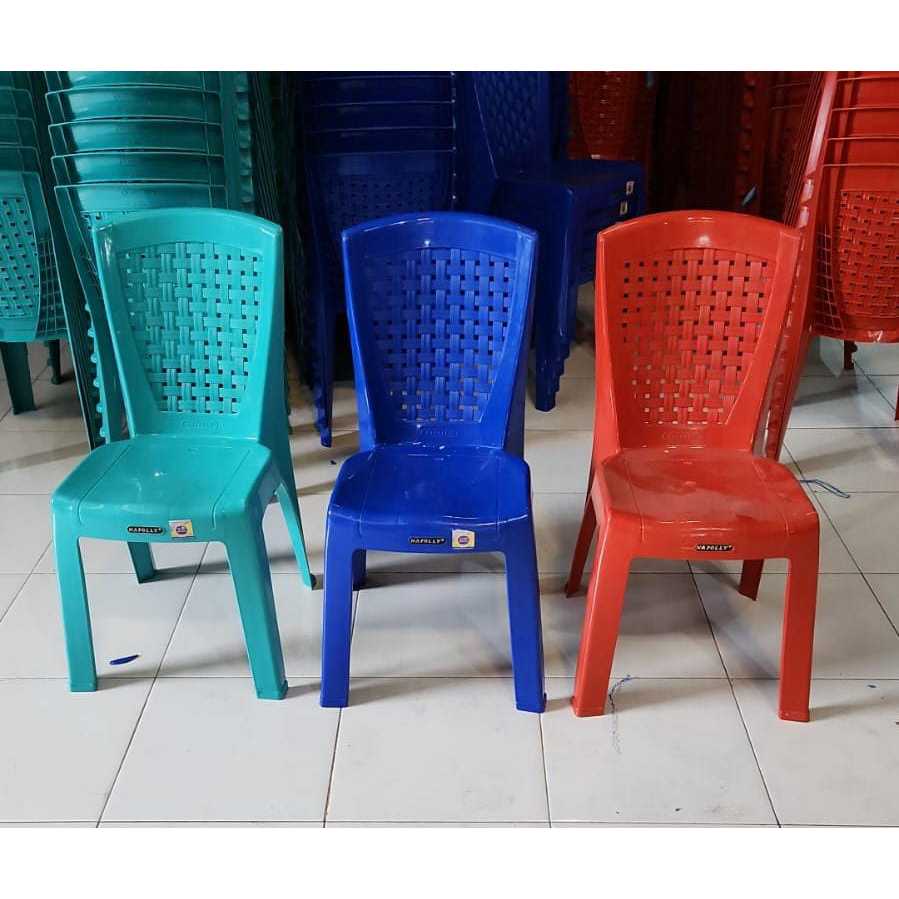 PROMO Kursi Makan Senderan Plastik Napolly Anyaman Rotan