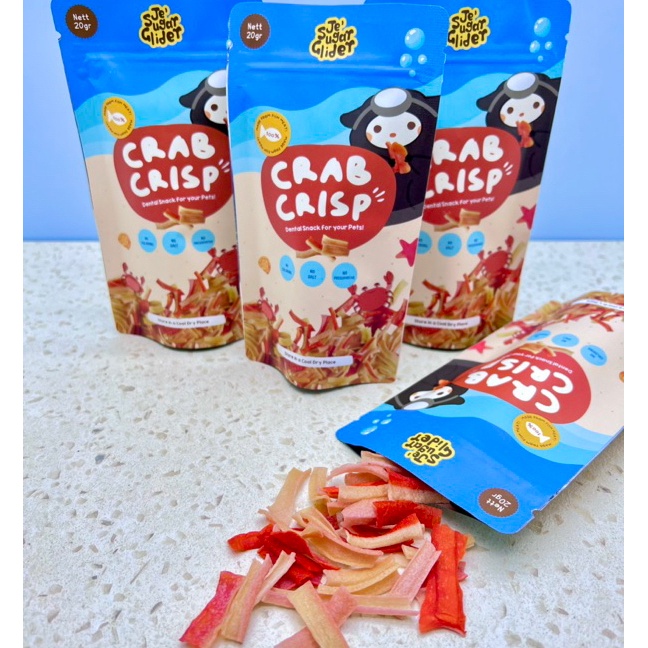 KI3 Crab Crisp Snack Crab Stick untuk Sugar Glider