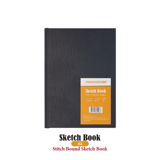 

GOGO Buku Sketsa Potentate Hard Cover A5 Stitch Bound Sketchbook