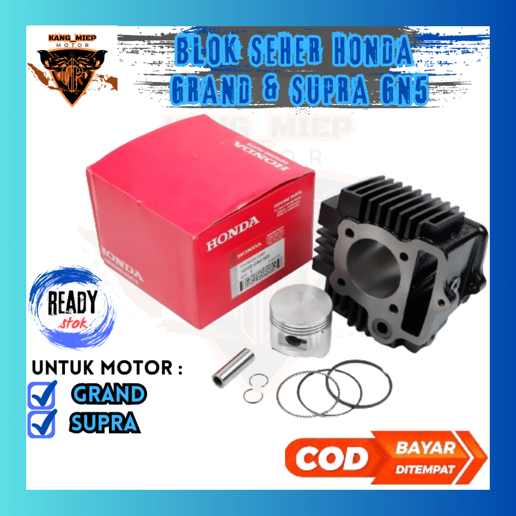 Blok Seher Mesin Sepeda HONDA GRAND 1 Set - Blok CYLINDER Mesin Motor Honda SUPRA OLD & GRAND GN5
