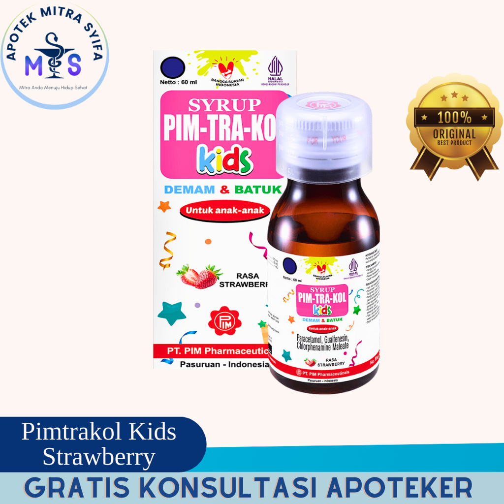Pimtrakol Kids Strawberry Sirup 60mL