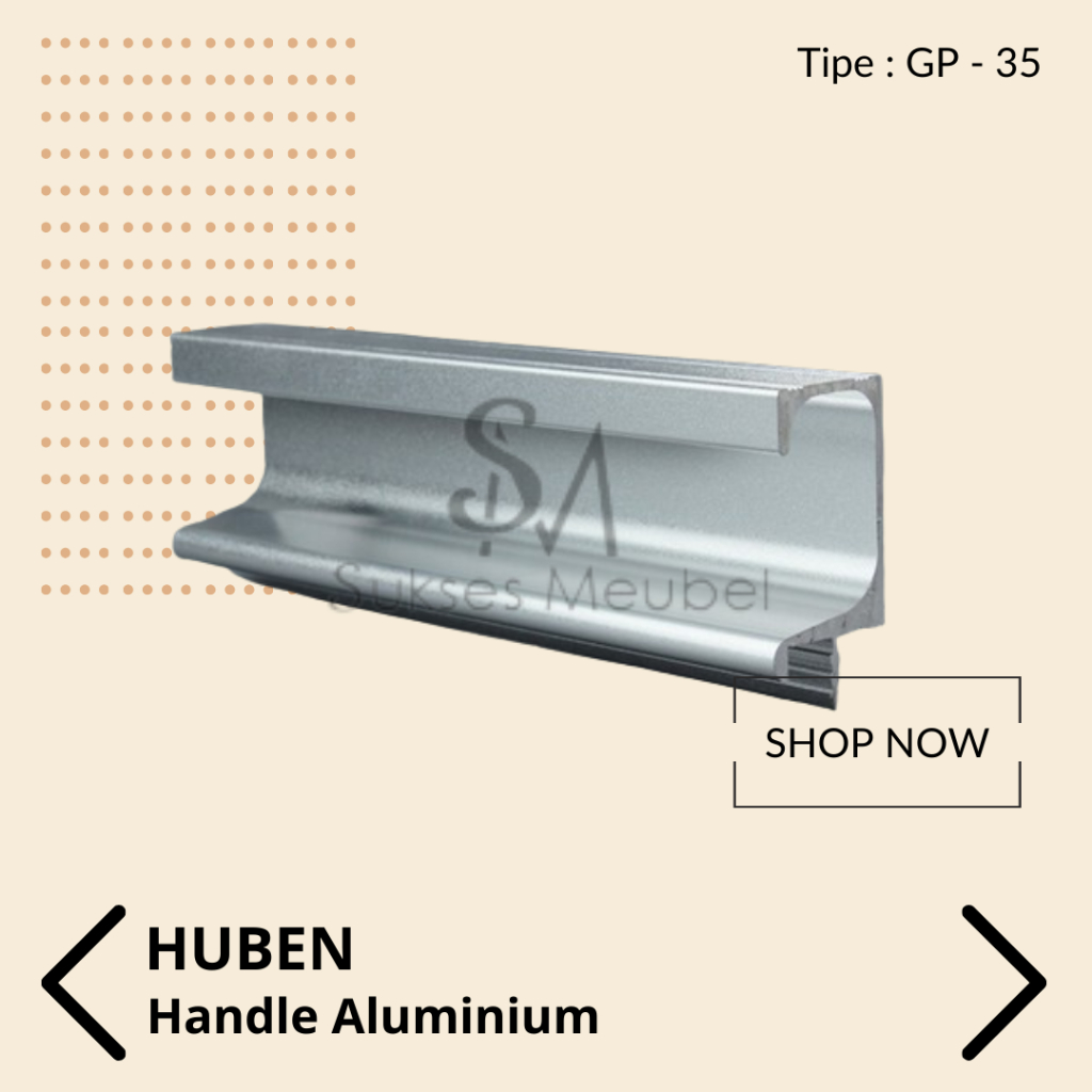 HUBEN Handle 3 Meter GP 35 | Profil / Handle Aluminium HUBEN