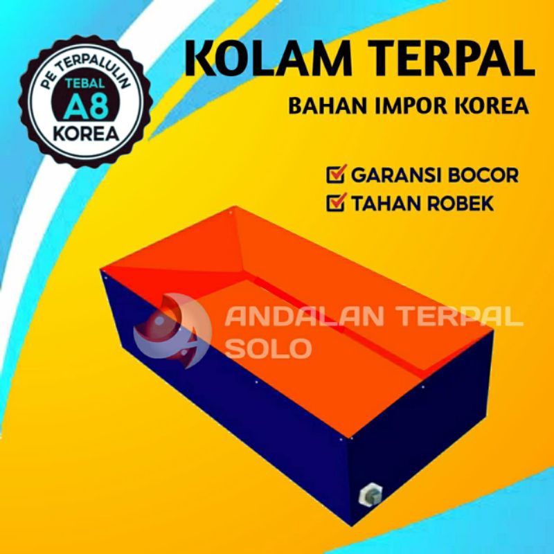 Kolam Terpal Ikan ukuran 6 x 7 x 1,5 m A20