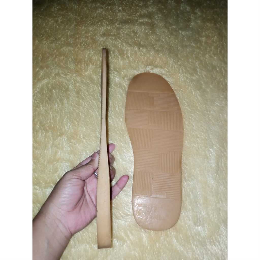Outsole karet sol potong sepatu alas sepatu karet asli warna cream laki dan perempuan