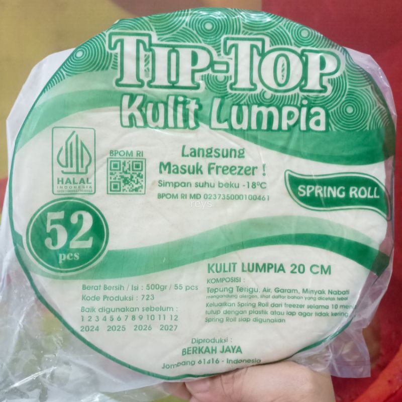 

Tip Top kulit lumpia diameter 20cm isi 50 lembar