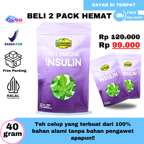 

Teh Celup Syifacare 2 Pack Insulin Isi 20 Kantong Mencegah Diabetes Kangker Kesehatan Kantong Kemih