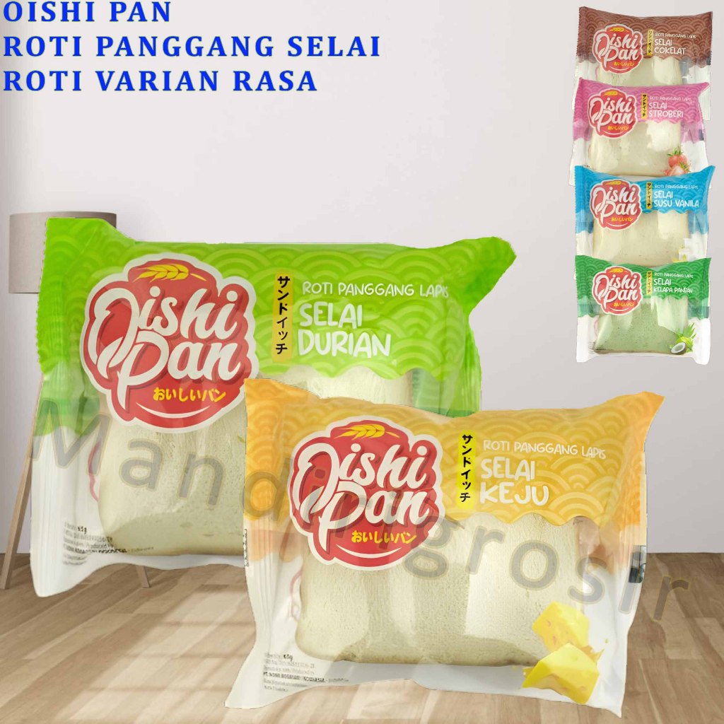 

Roti Panggang Selai * Oishi Pan * Roti Selai Varian Rasa * 65gr