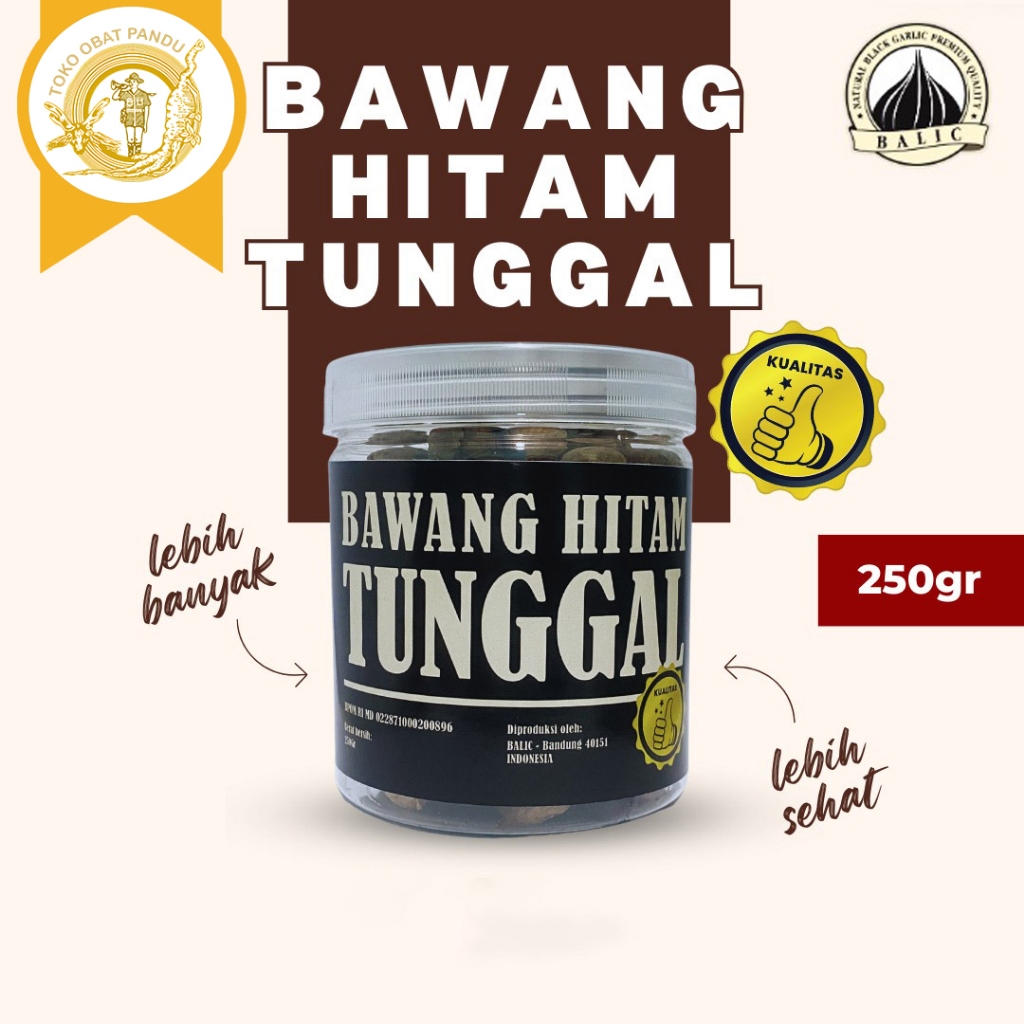 

BALIC SINGLE BLACK GARLIC (250 GRAM) / BAWANG HITAM TUNGGAL