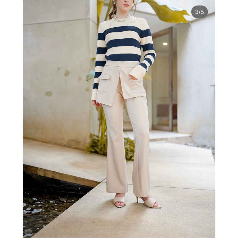 Mila pants by Diana Restu black dan oat XL