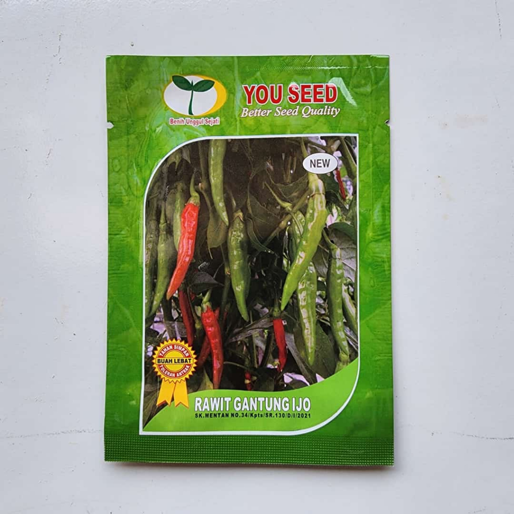 Benih Bibit Cabe rawit GANTUNG HIJAU isi 10 Gr | Cabai rawit GANTUNG IJO You Seed