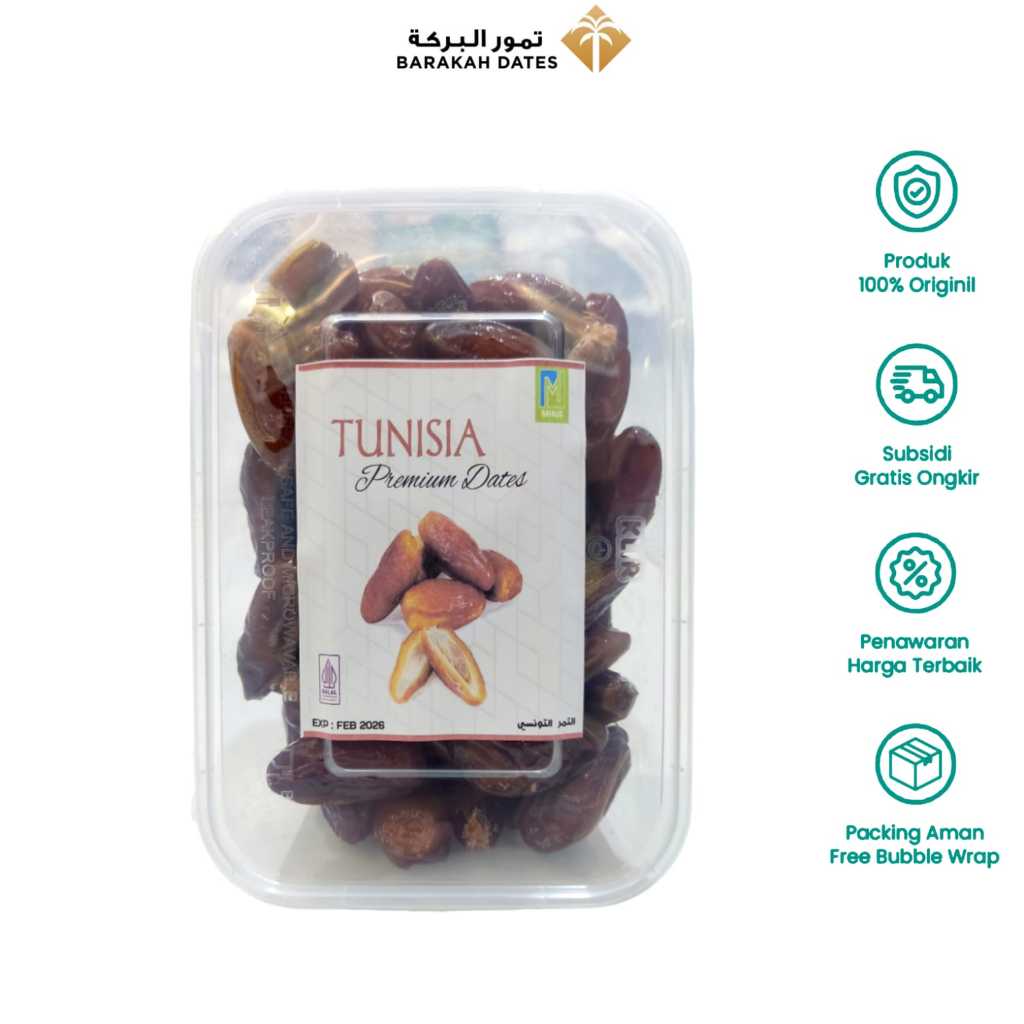 

Kurma Tunisia Madu Palmfrutt Premium 500gr Kemasan Mika