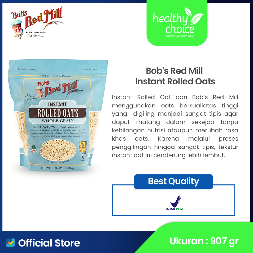 

Bob's Red Mill Instant Rolled Oats 907 gr