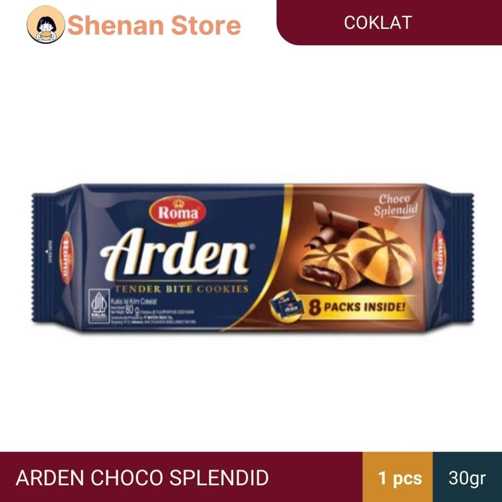 

Roma Arden chocosplendid soft cookies rasa coklat 80gr