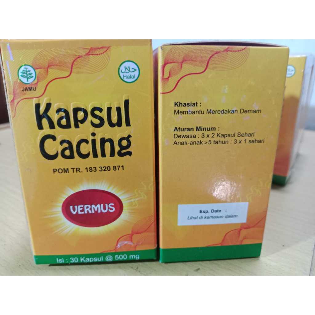 Kapsul cacing VERMUS -Obat pereda panas / Obat tipes