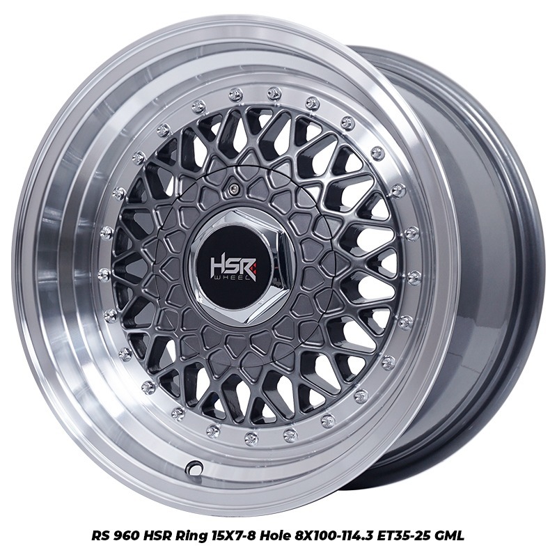 VELG celong R15 RS HSR wheels pelek racing ring 15 lebar 7/8 et35-25