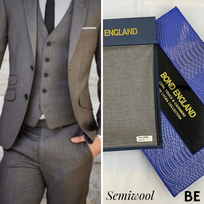 [BE] BAHAN KAIN JAS BOND ENGLAND / BAHAN KAIN JAS HITAM HALUS / SEMIWOOL JAS FORMAL / BAHAN JAS / BA