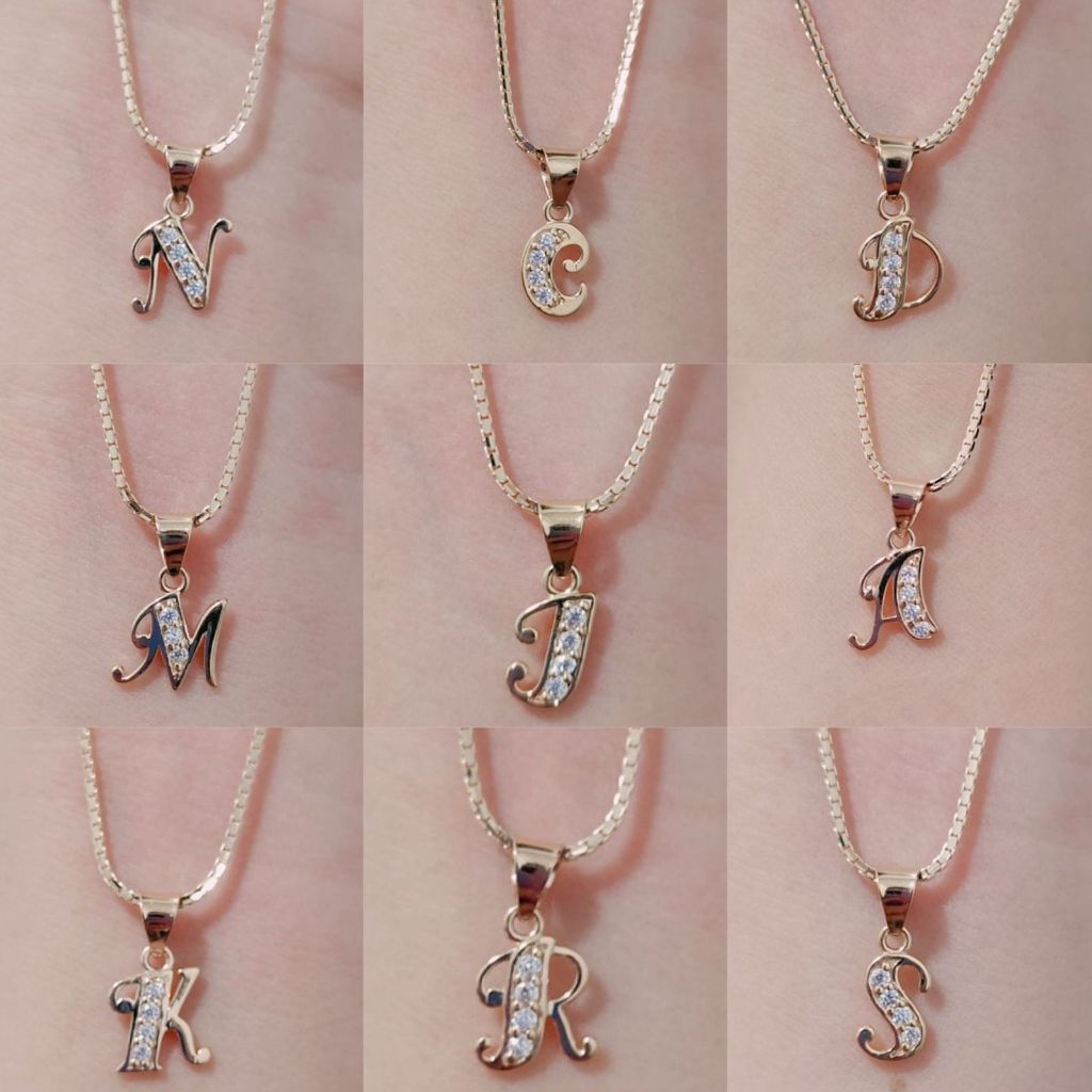 LIONTIN HURUF KALIGRAFI EMAS ASLI CANTIK