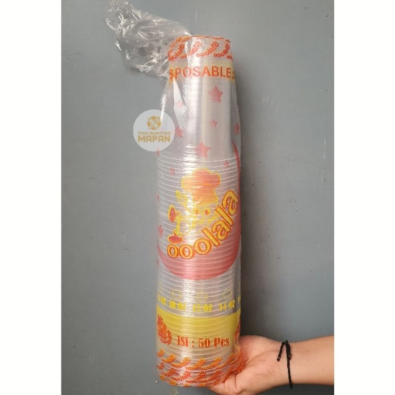 CUP GELAS OOOLALA CUP GELAS 16oz 50pcs OOOLALA
