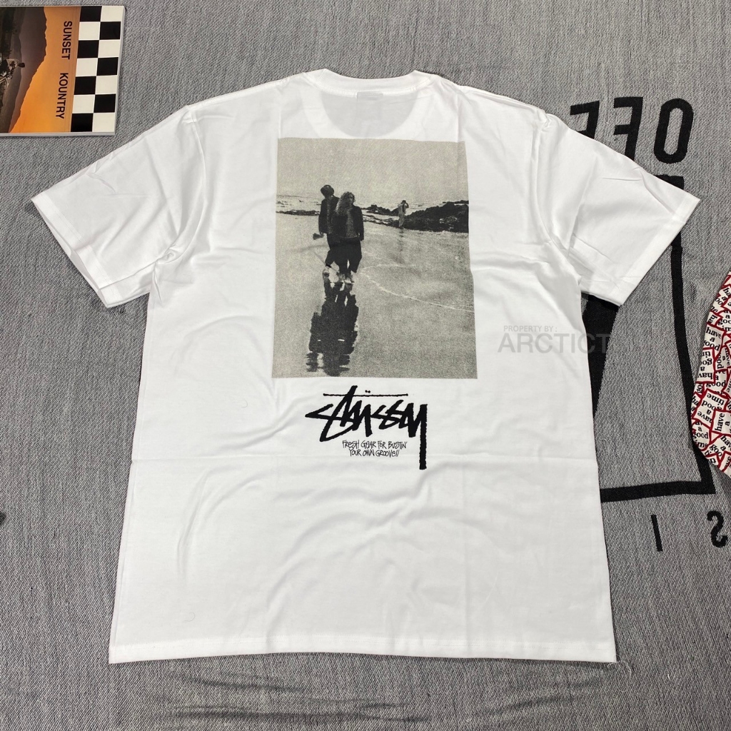 STUSSY LOW TIDE TEE - WHITE