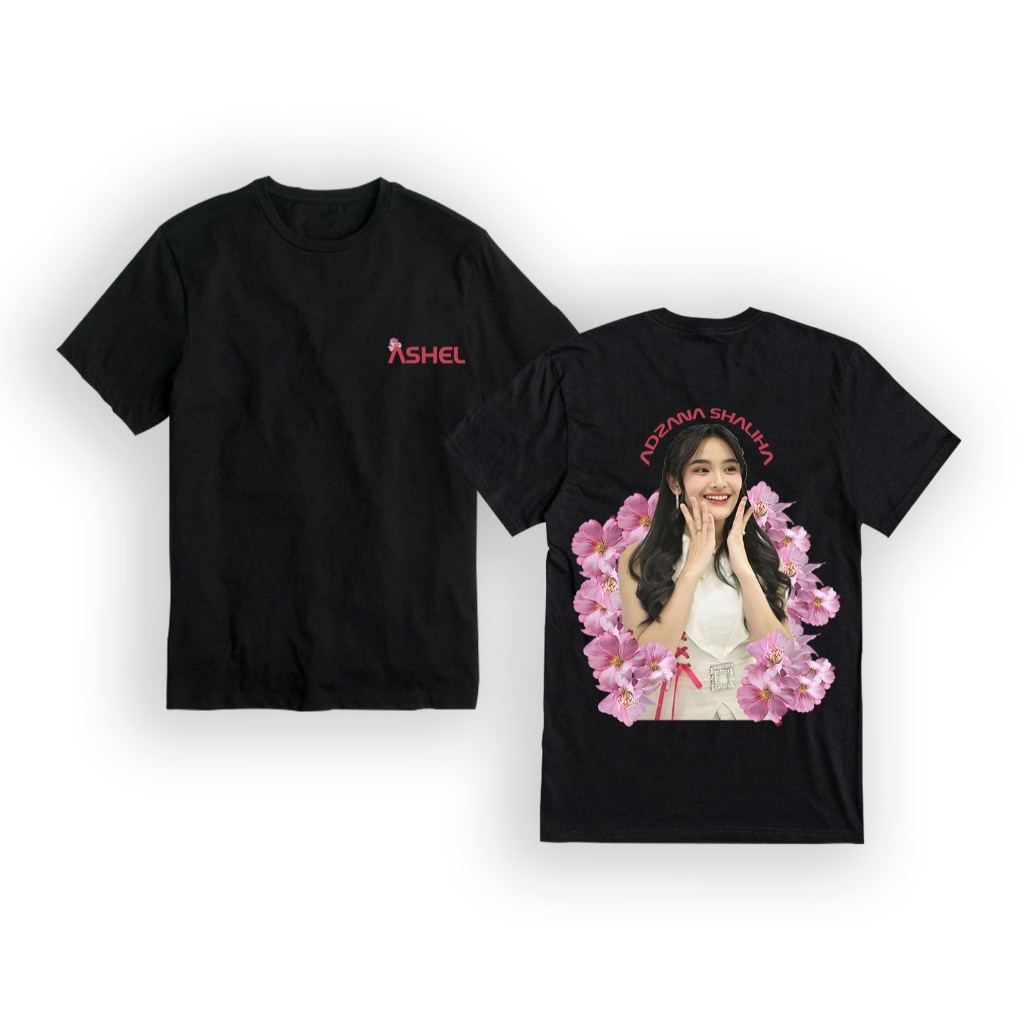 Kaos Ashel JKT48 - T-shirt JKT48 Bunga pink Keren - Kaos Murah - T-shirt Catton Combed 24s - Kaos Di