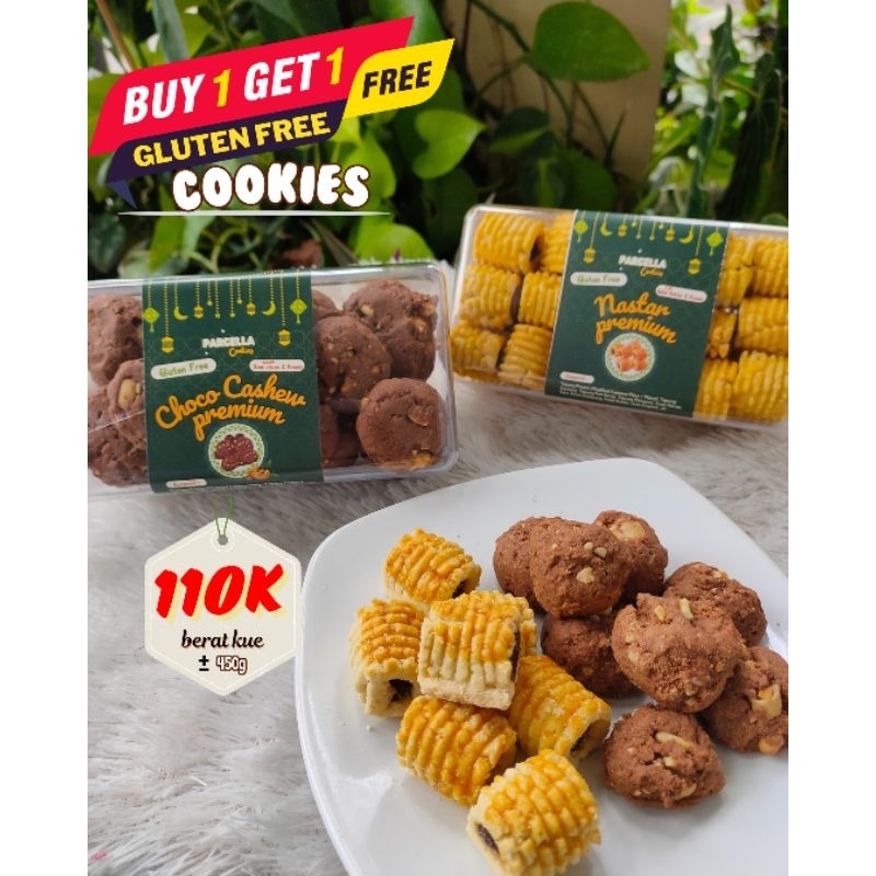 

BUY 1 FREE 1 GLUTEN FREE COOKIES |Kue Kering Premium, Kukis Cookies Kering Premium with Butter toples 600ml