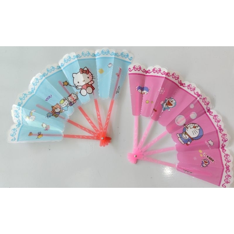 kipas lipat plastik karakter/ kipas anak-anak / kipas lucu