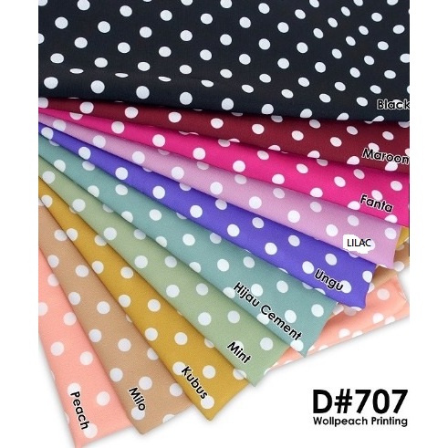 Kain Woolpeach Print  - Kain Wolfis Motif Polkadot D.707