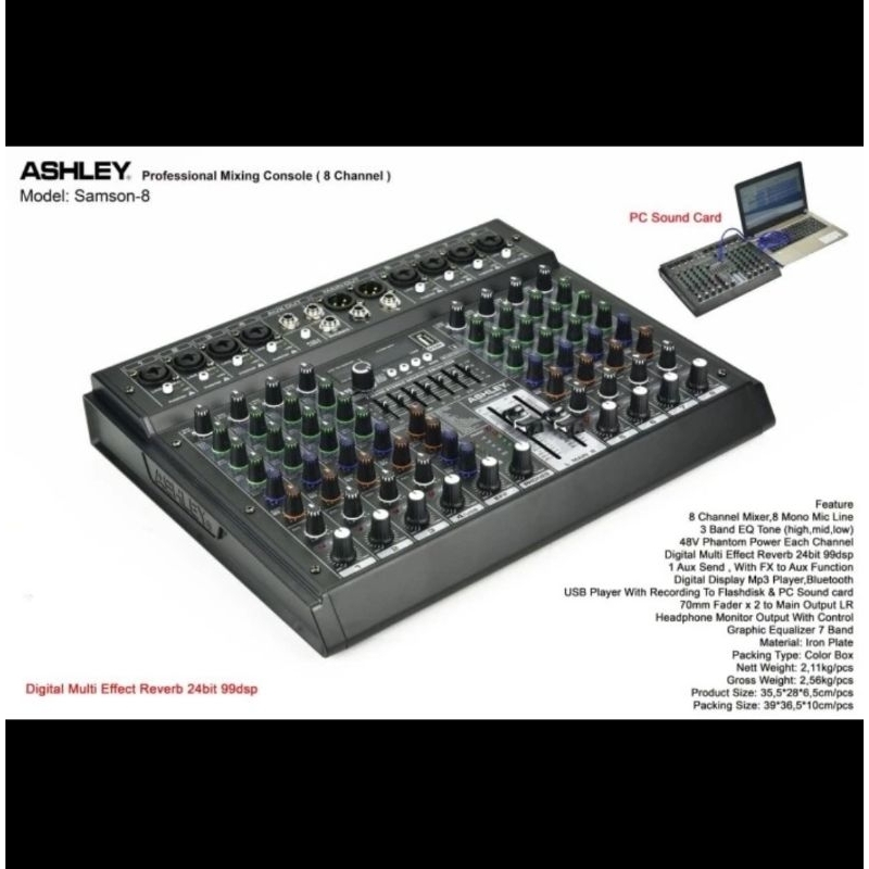Mixer Ashley Samson 8 Channel Ashley Samson8
