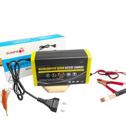 Charger Sunpro 12V 7A / Adaptor Cas Aki 4Ah-80Ah