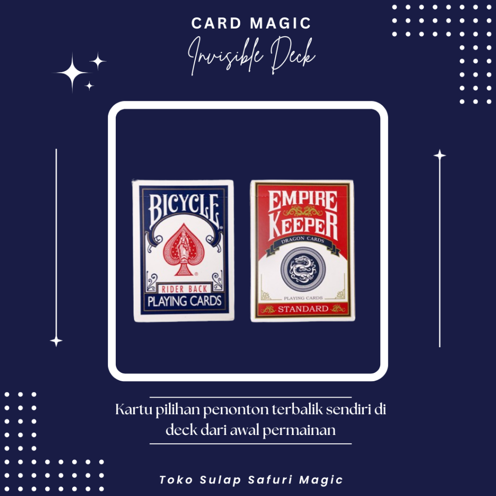 Alat Sulap Invisible Deck - Sulap Kartu - Kartu Sulap - Sulap Prediksi - Sulap Mentalis - Toko Sulap