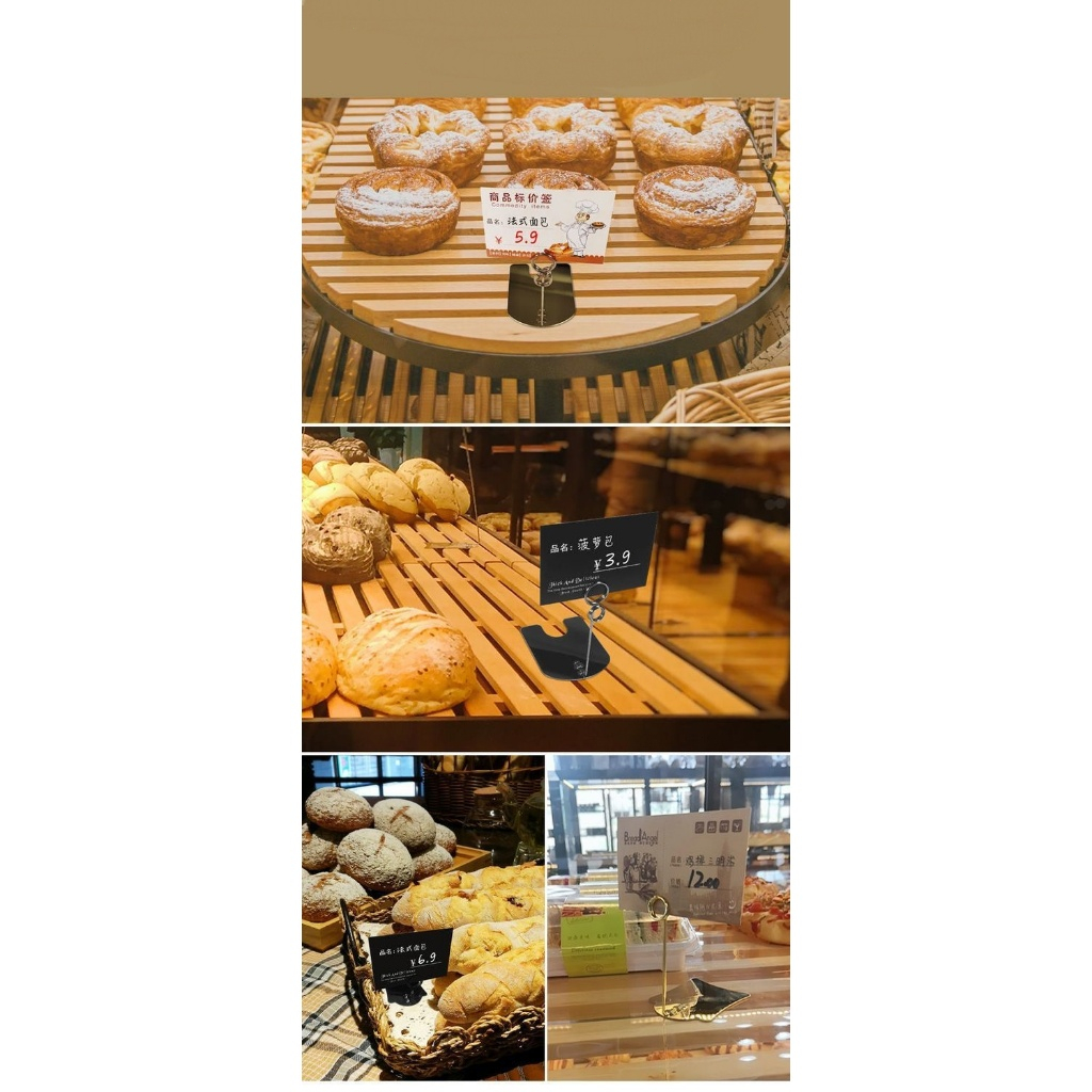 

Promo 5PCS Price Tag Clip Card Stand 10CM Photo Display Tiang Nomer Meja Price Tag Stand