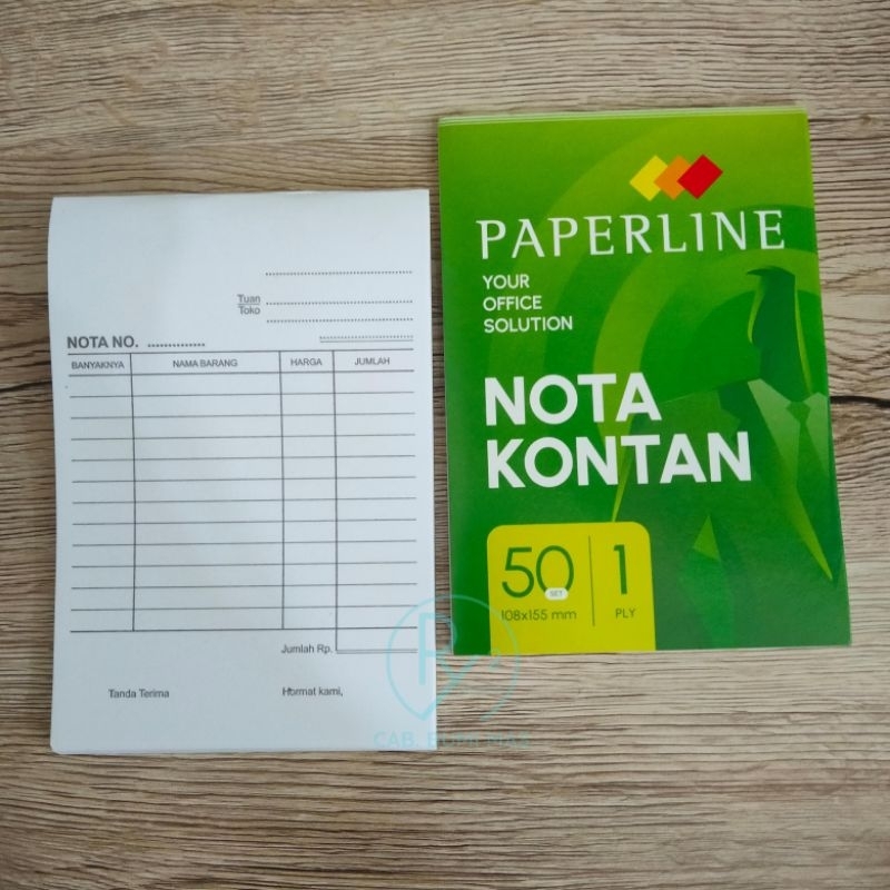 

(1 PCS) NOTA PAPERLINE 1PLY KECIL ECER