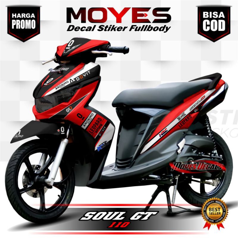 TERBARU DECAL Mio SOUL GT 110 Stiker Full Body // Variasi Leopard