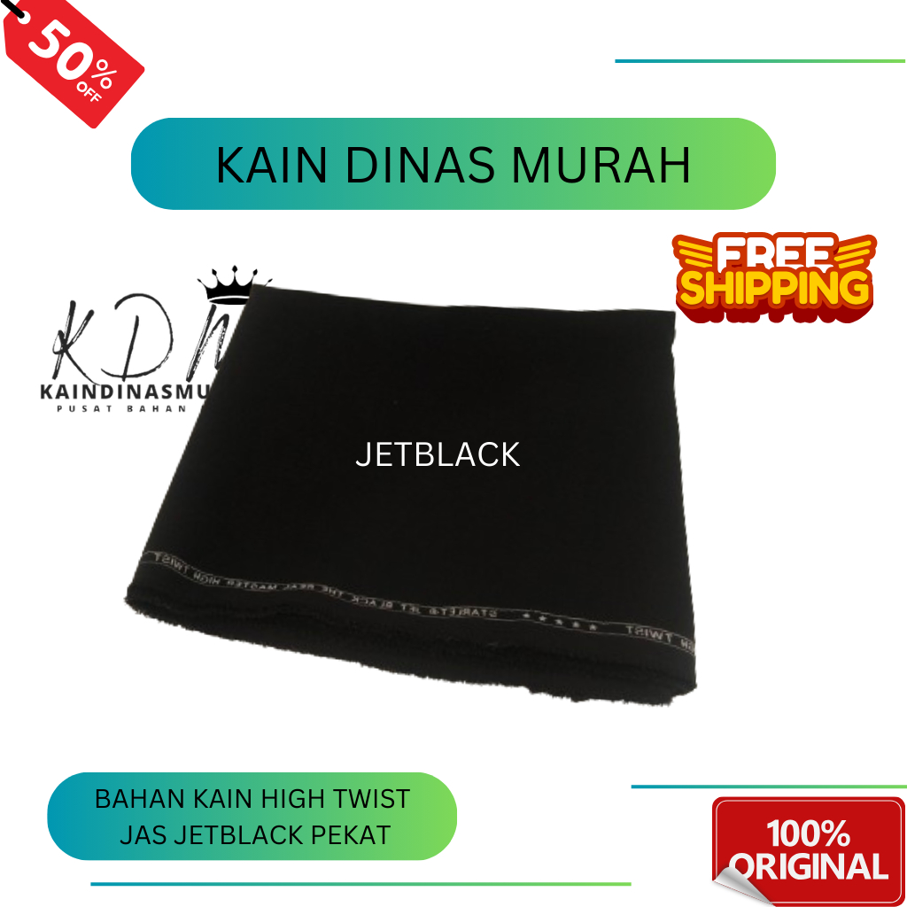 BAHAN KAIN HITAM PEKAT( JETBLACK ) SETELAN JAS &CELANA PENGANTIN