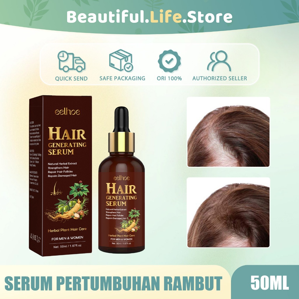 EELHOE 【100%ORI/COD】 Rosemary Oil Rambut 50ml Rosemary Oil From Home Rosemary Oil Original Penumbuh 