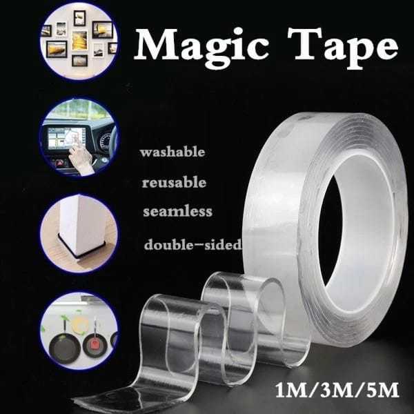 

Double Tape Super/Nano Double Tape/Isolasi Bening 2 Sisi Super Kuat Tanpa Bekas