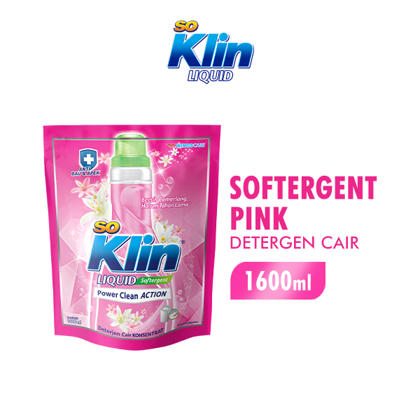 Soklin Deterjen Cair Soft Pouch 1600 ml