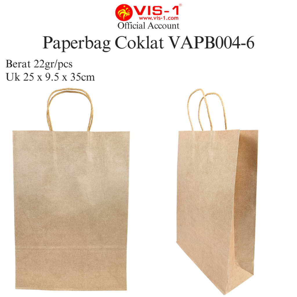 

Paperbag Coklat VIS-1 kode VAPB004