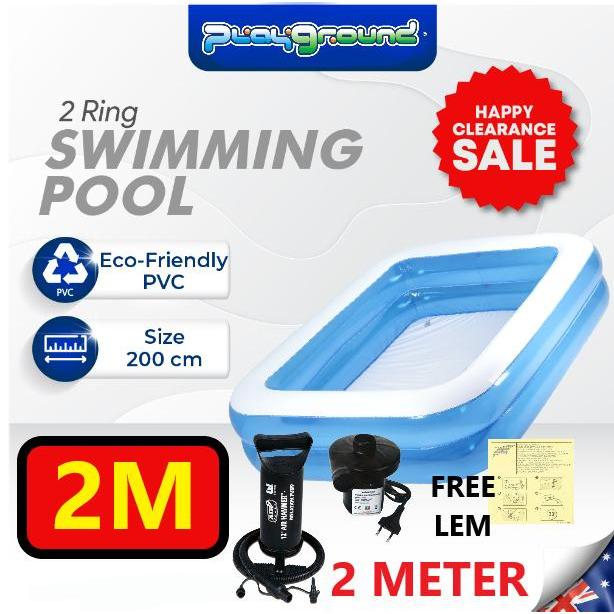 (PAKET) Kolam renang anak 2 METER kolam mandi bola ukuran jumbo inflatable pool kolam renang karet